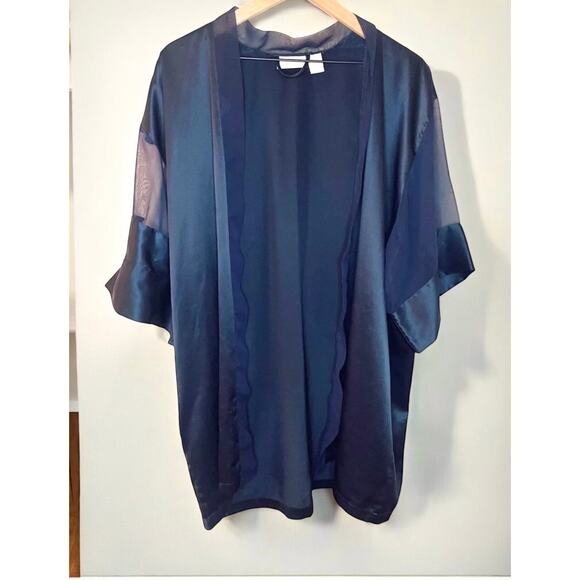 Vintage 90s Y2K Victoria's Secret Gold Label Robe Kimono Sheer Sleeve One Size - Picture 1 of 5